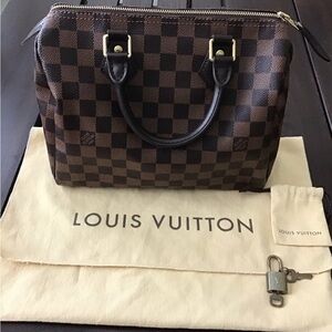 Louis Vuitton Damier Ebene Satchel in Dark Brown Check 25